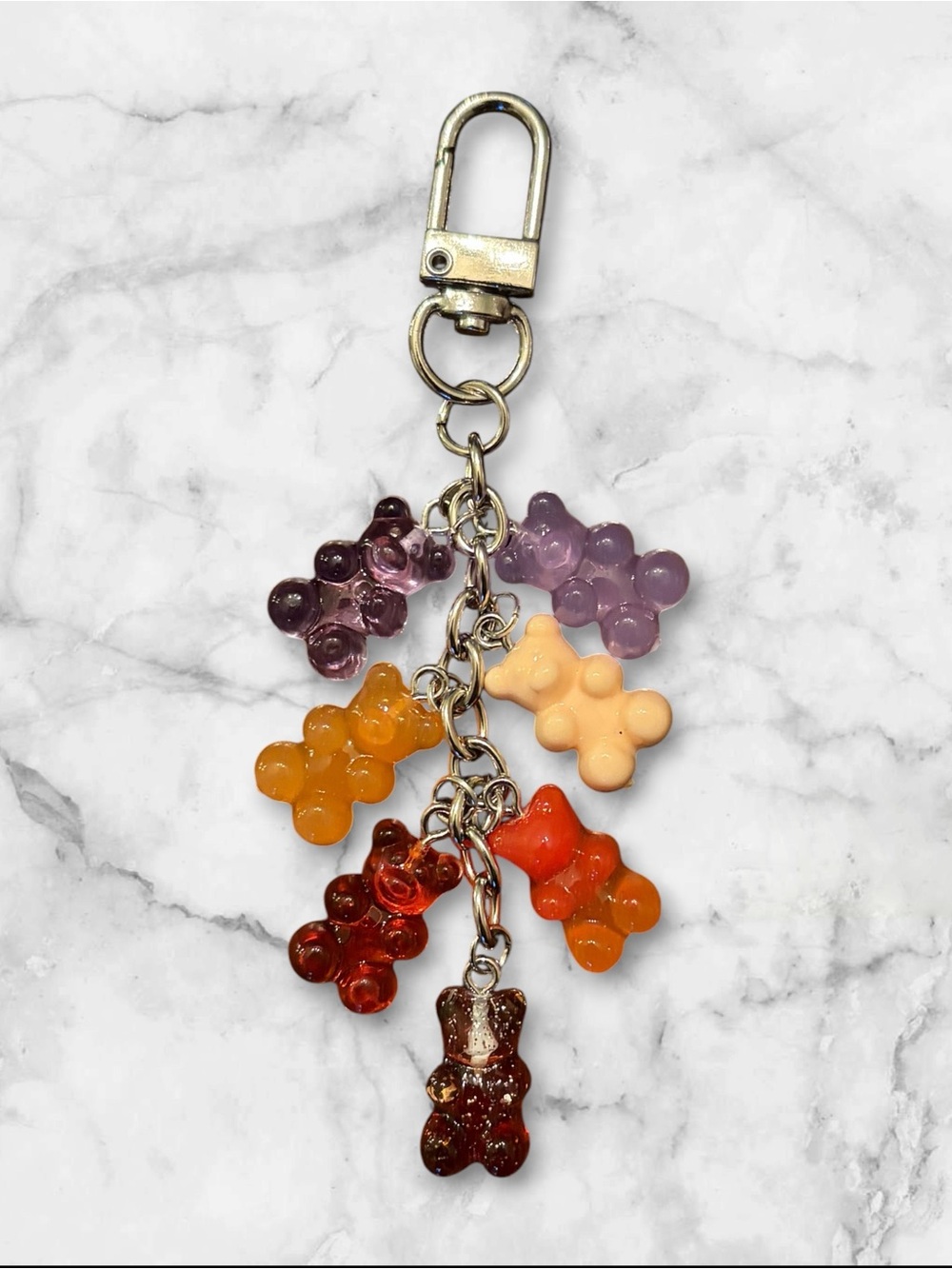 Multicolor Gummy Bear Key & Card Holder Charm